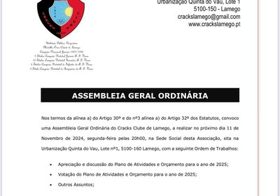 Assembleia Geral  Ordinária.