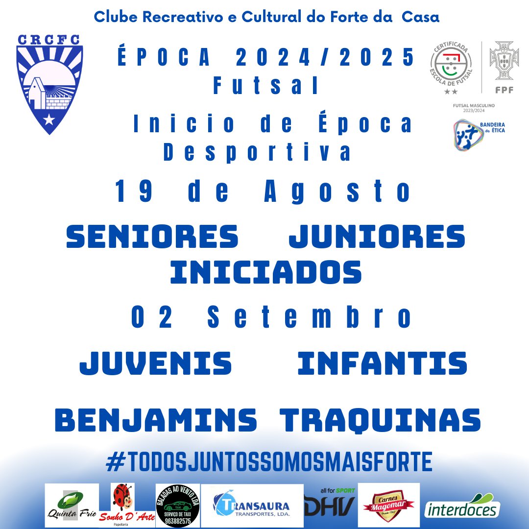Inico de época Desportiva Futsal 24/25