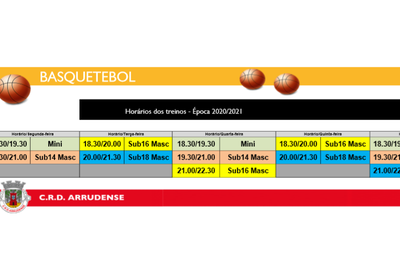 Horários Basquetebol 2020/2021
