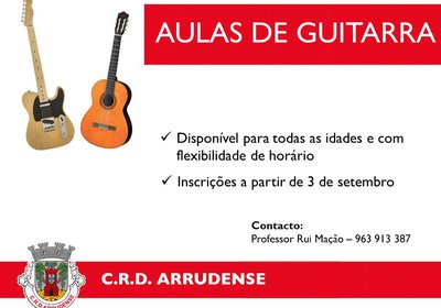 Aulas de Guitarra - venha experimentar!
