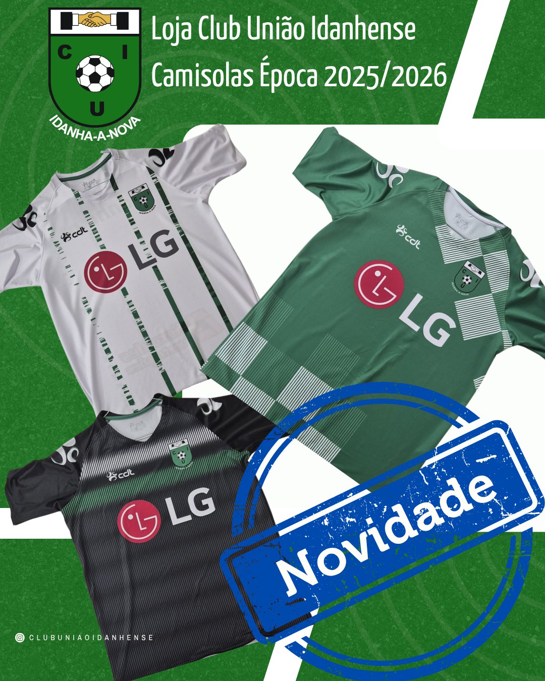 Camisolas oficiais para a época 2025/2026.