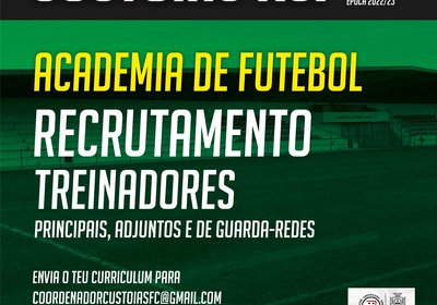 Recrutamento Treinadores Época 2022/23