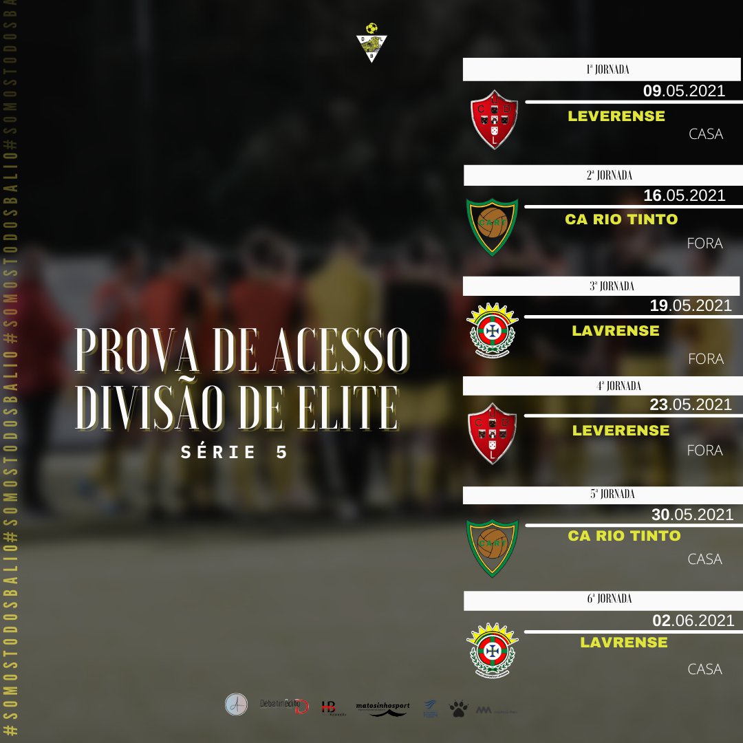 🗓 Calendário Seniores Masculinos