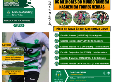 Ínicio da Nova Época Desportiva 25-26
