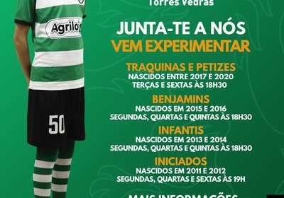 JUNTA-TE A NÓS ... VEM EXPERIMENTAR A NOSSA ACADEMIA!!!