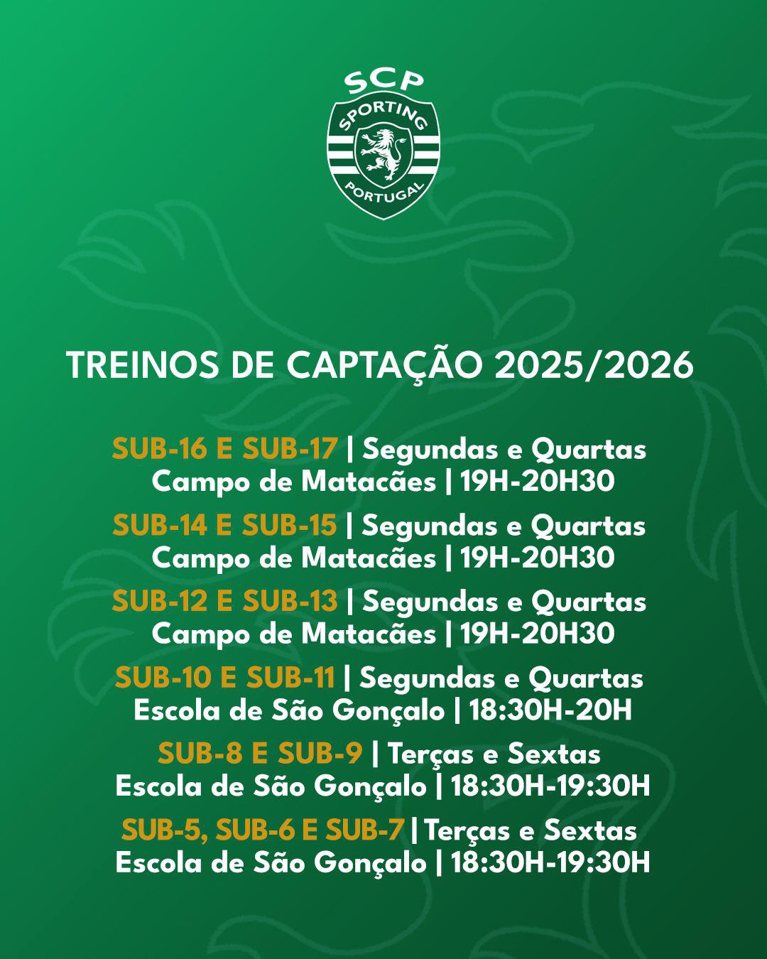 TREINOS DE CAPTAÇÕES ACADEMIA -  Época 25/26 ASTV!