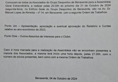 Assembleia Extraordinária