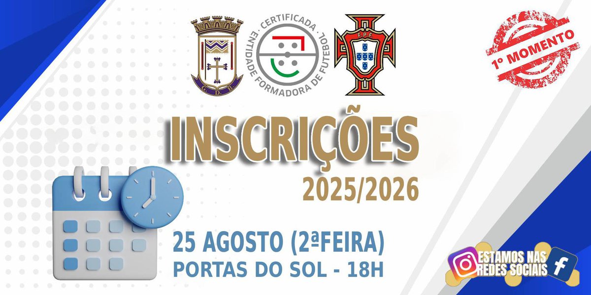 INSCRIÇÕES ÉPOCA 2025/2026