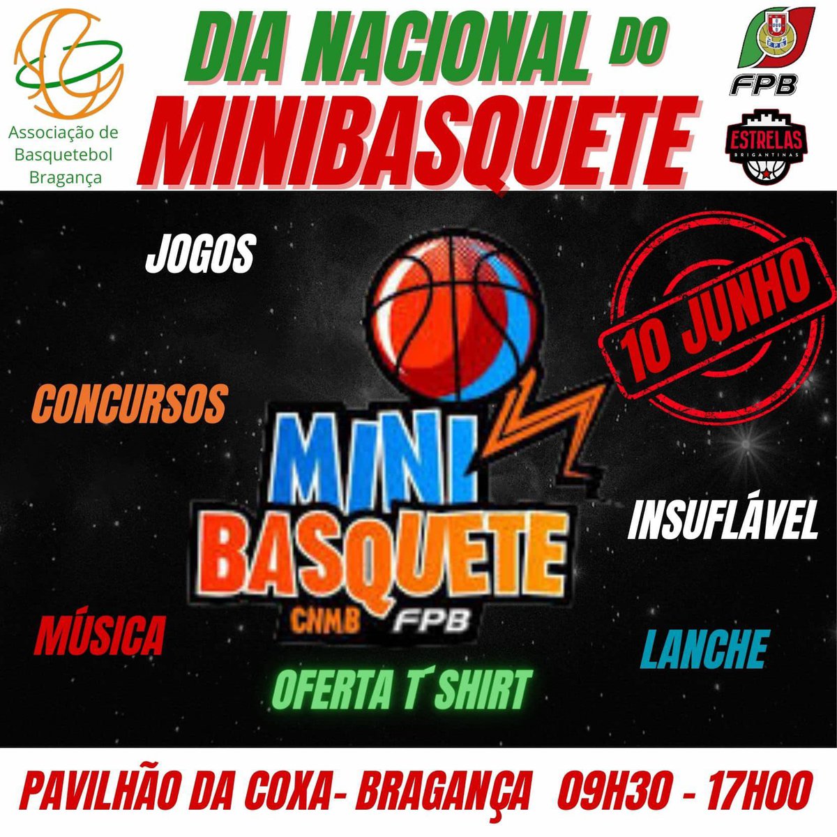 Dia 10 de Junho dia do Minibasquete