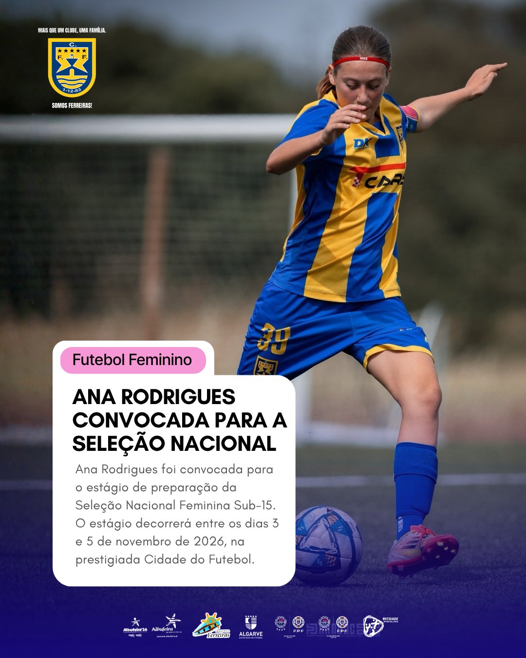 ANA RODRIGUES CONVOCADA PARA A SELEÇÃO NACIONAL SUB-15! 🇵🇹⚽