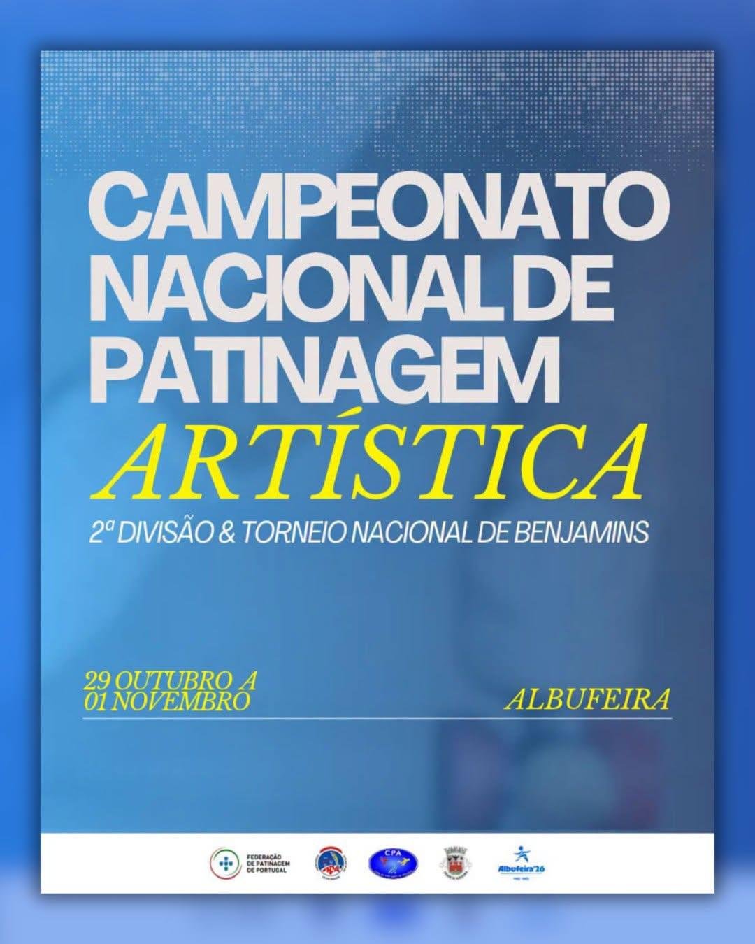 🛼 Campeonato Nacional 2ª Divisão e Torneio Nacional de Benjamins 📅 28 de outubro a 1 de Novembro  | Albufeira