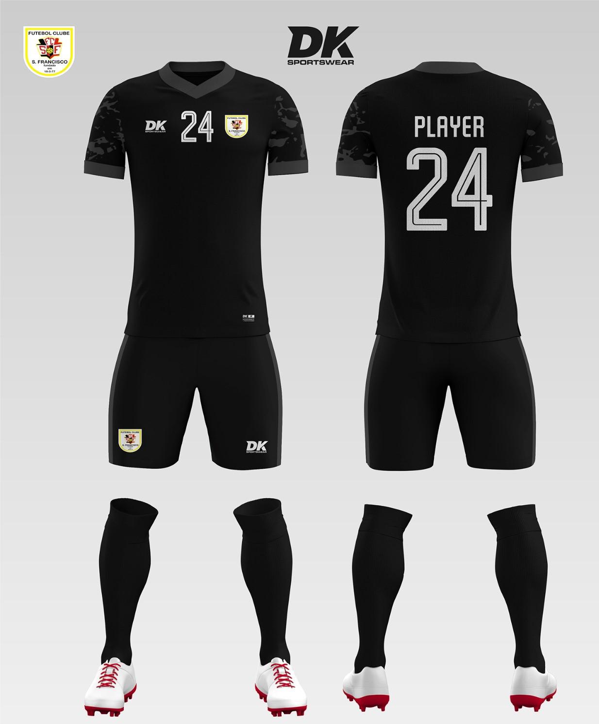 Equipamento Jogo Gr Preto Futebol Clube S O Francisco