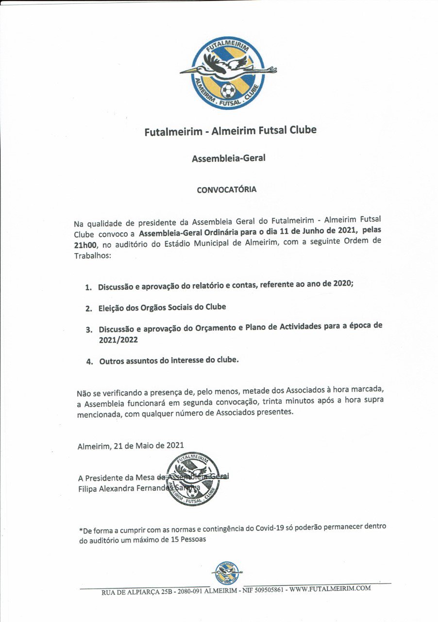 Convocatória Assembleia Geral