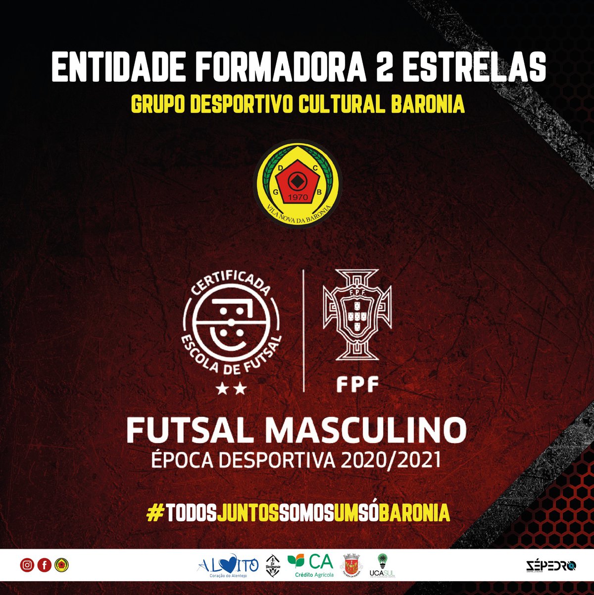 Baronia reconquista o estatuto de Escola de Futsal 2 estrelas