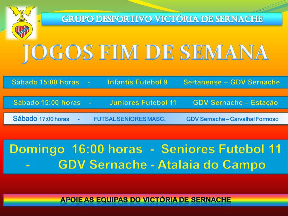 JOGOS FIM DE SEMANA 30 e 31