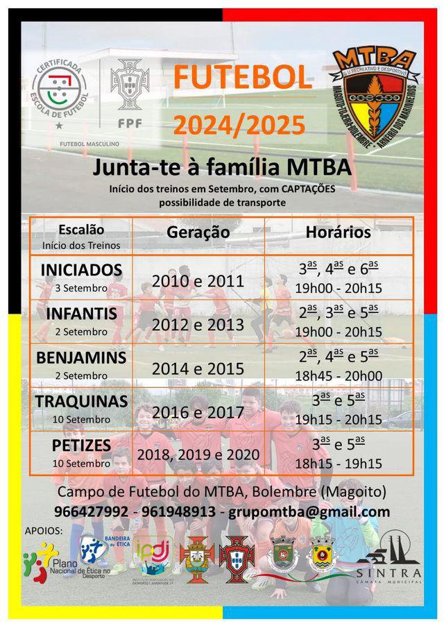 Futebol - Treinos - Nova época desportiva