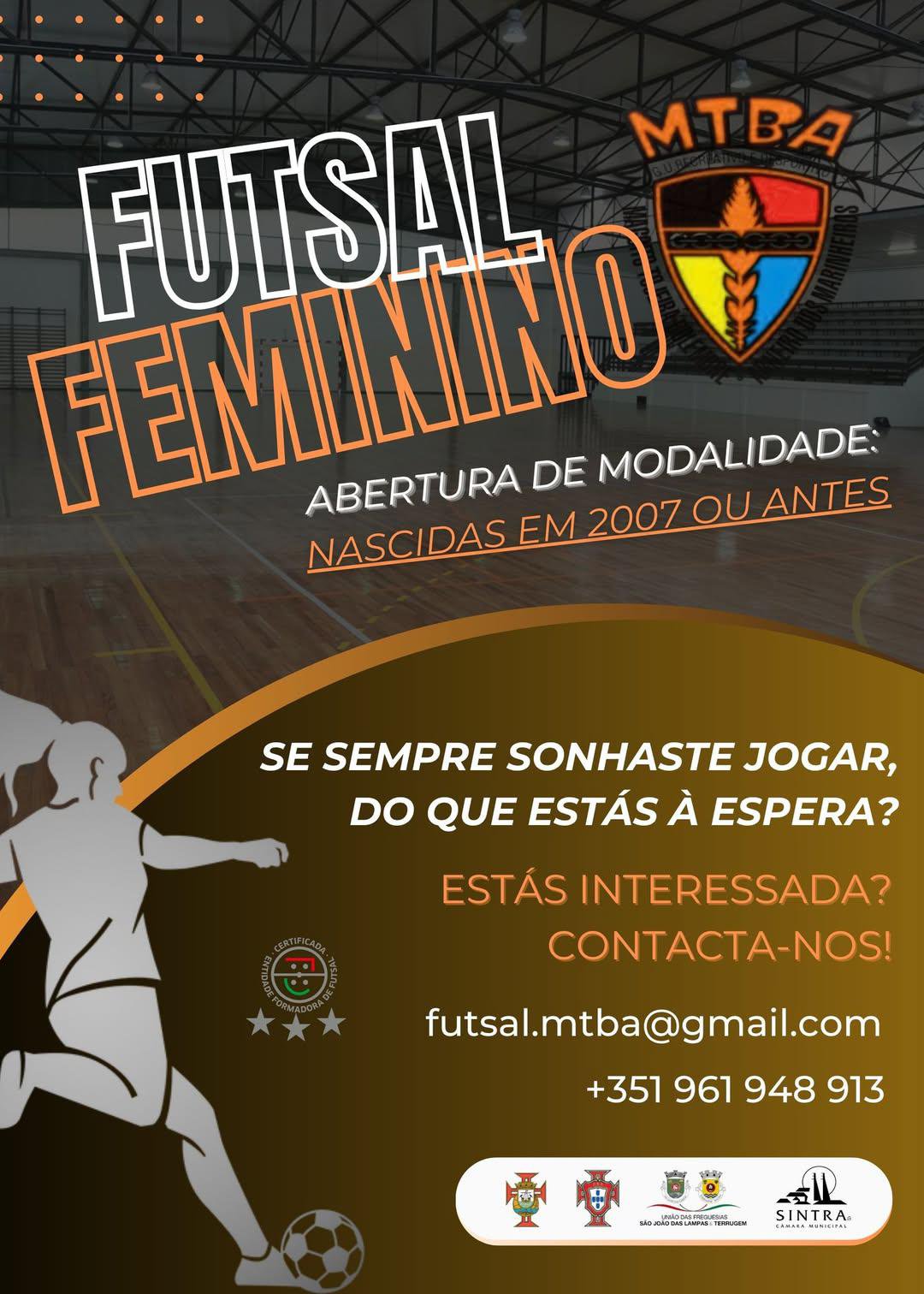 Futsal Feminino é agora no MTBA
