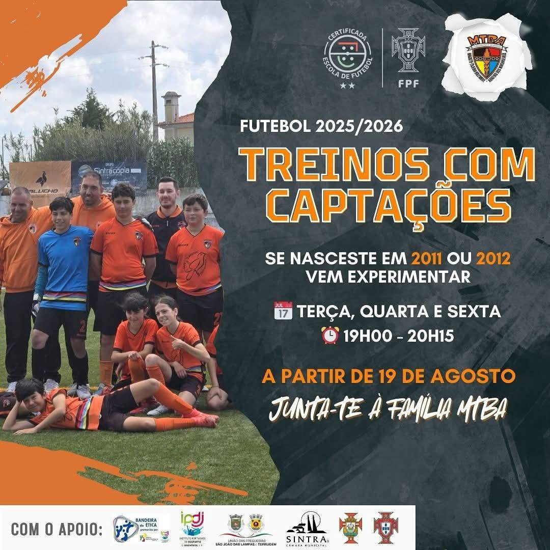 Futebol - Captações formação 2025/2026