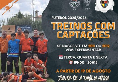 Futebol - Captações formação 2025/2026