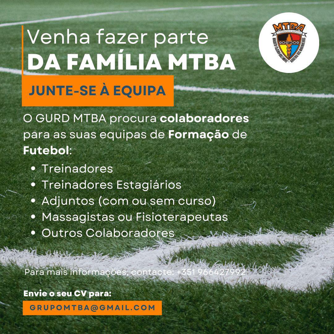 MTBA - Estamos a recrutar