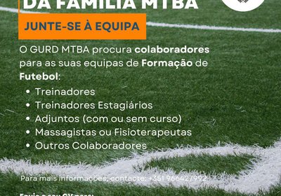 MTBA - Estamos a recrutar