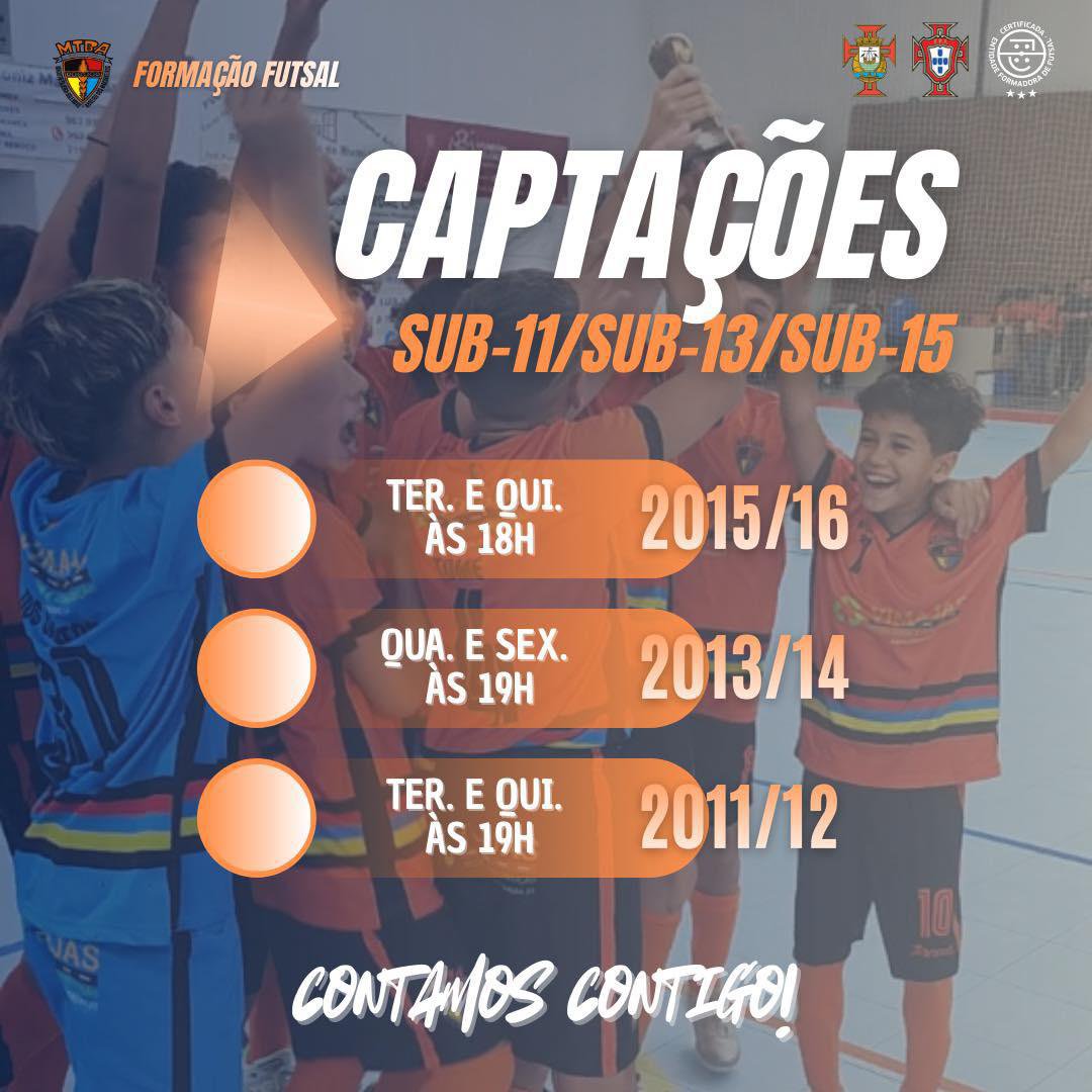Captações MTBA – Formação Futsal - Escolas