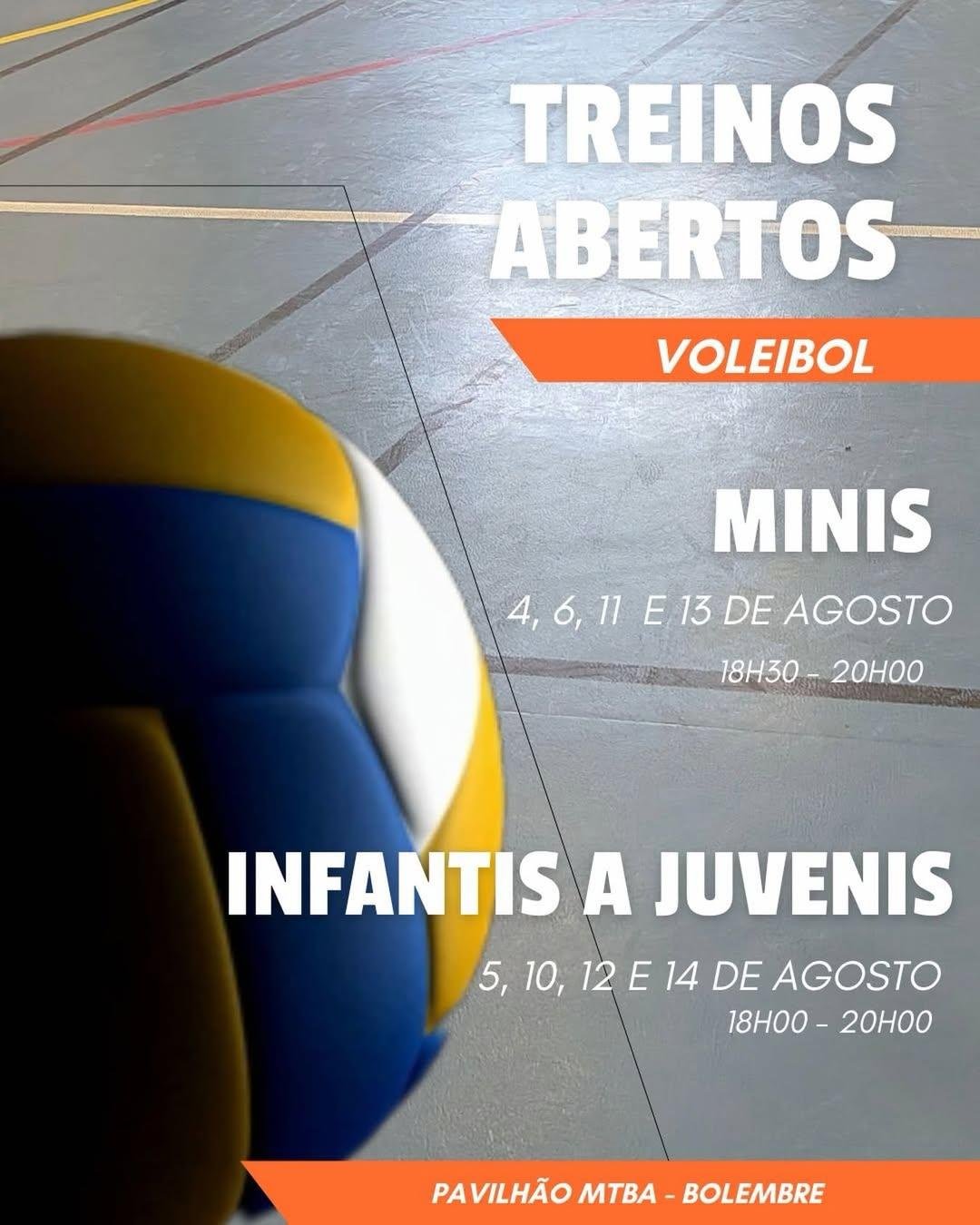 Treinos abertos de Voleibol !