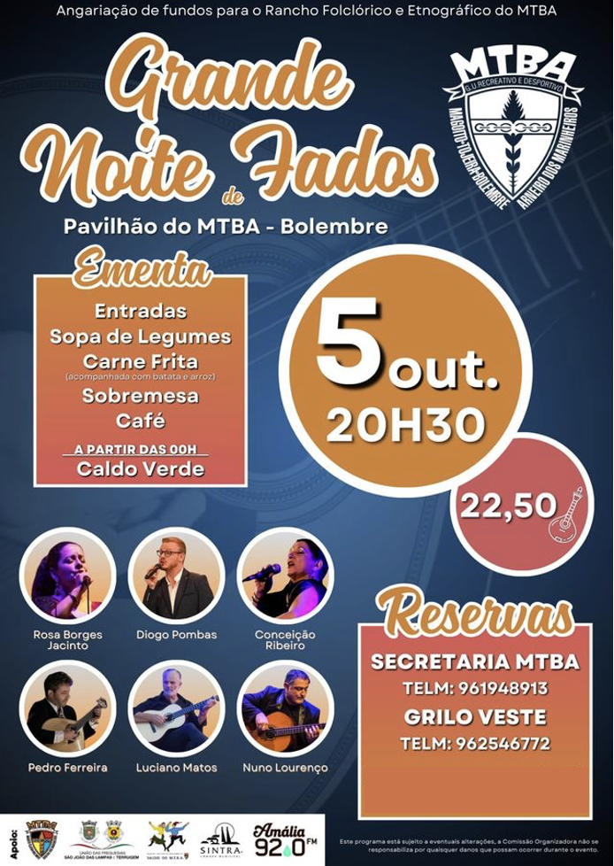 Grande noite de fados do MTBA !