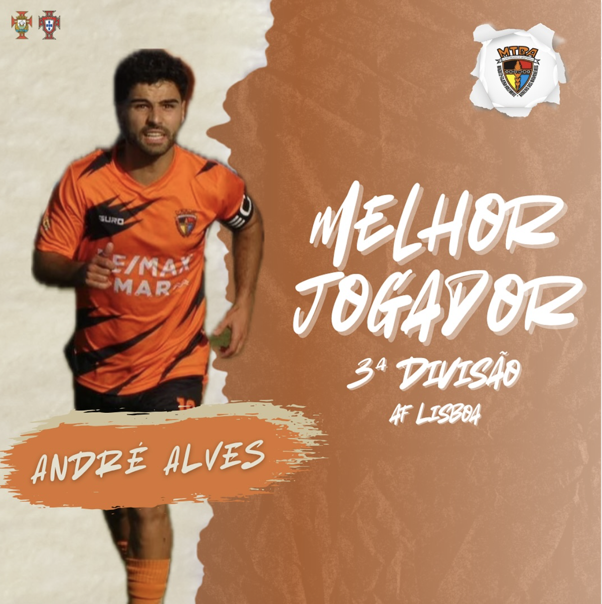 Capitão André Alves - Melhor Jogador 3ª Divisão da AFL