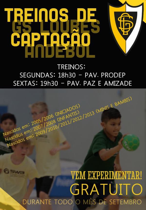 Formação Andebol - Treinos de captação