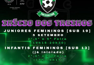 Início Treinos Futebol de Formação Feminino