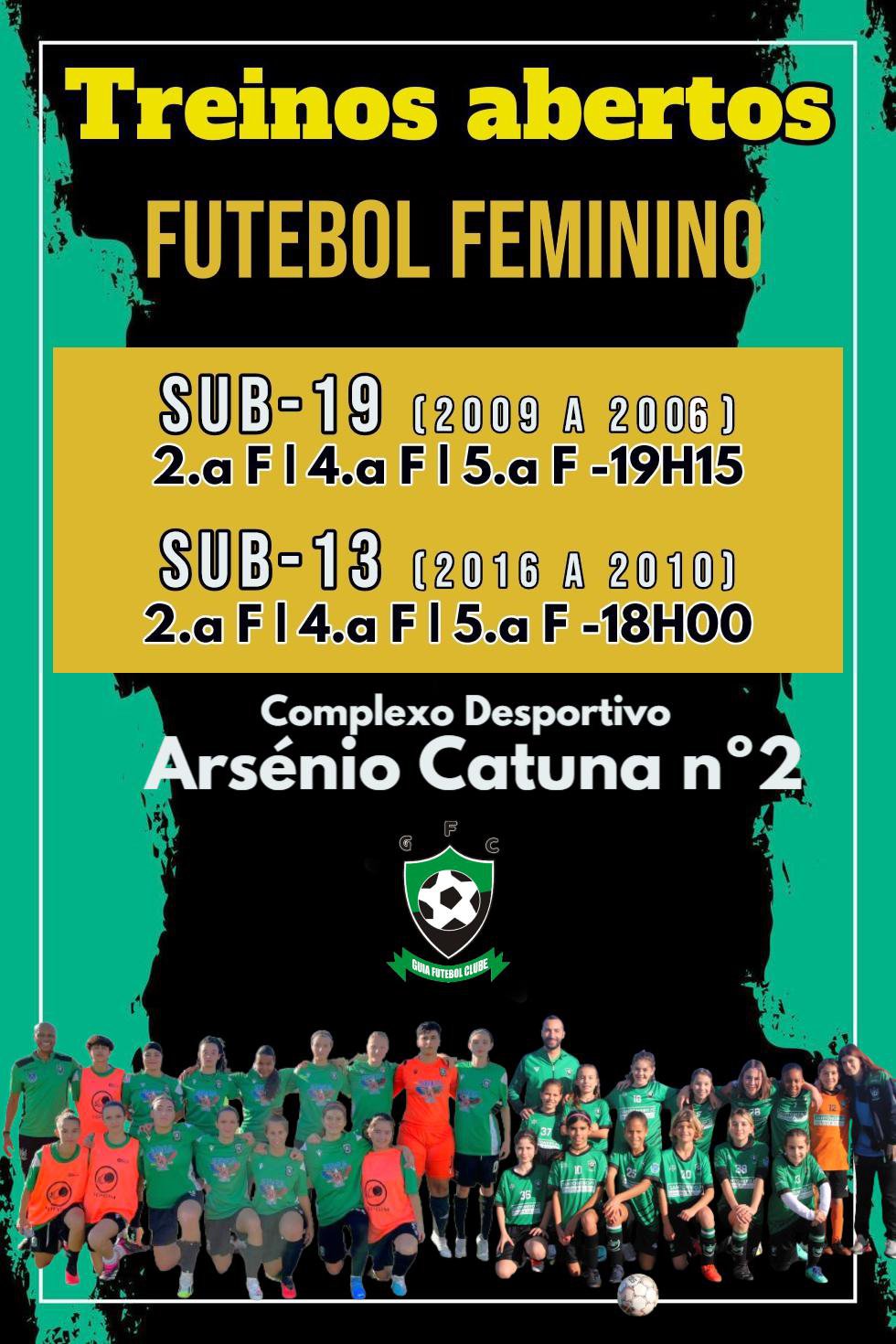 Treinos Abertos - Futebol Feminino Formação