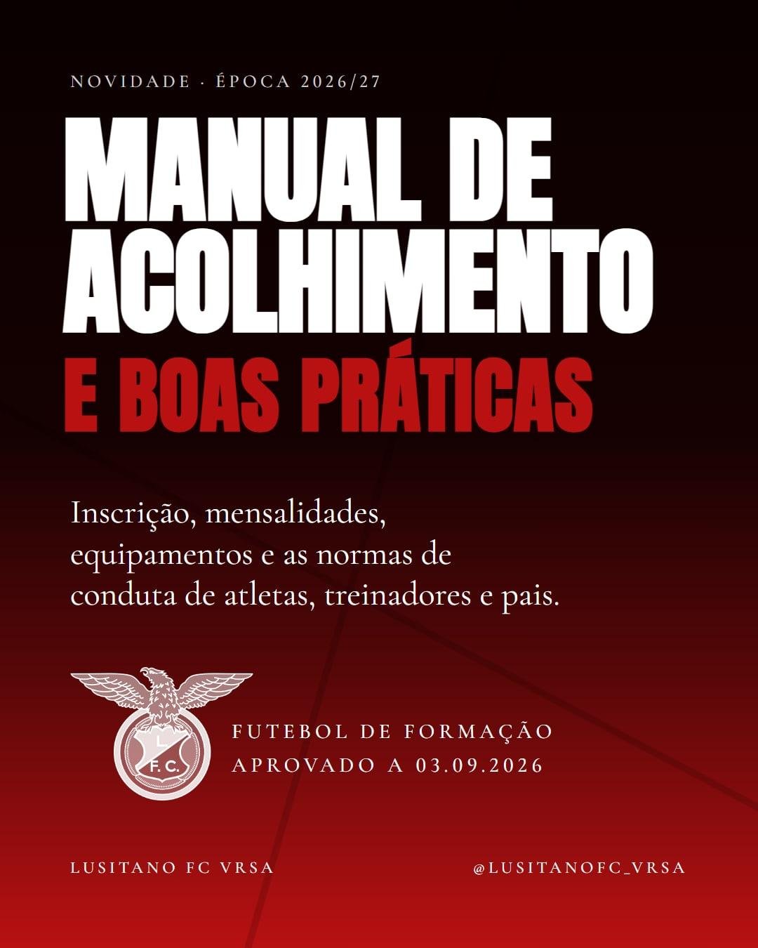 Manual de Acolhimento e Boas Práticas 2026/27 já está disponível