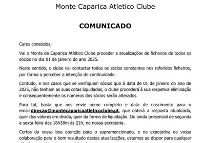Comunicado Sócios