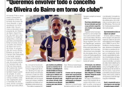 🆕🗞️ Entrevista Exclusiva do Nosso Presidente ao Jornal da Bairrada