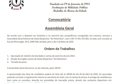 Convocatória da Assembleia Geral