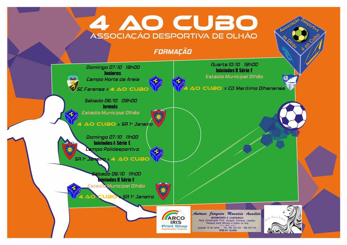 Calendário de Jogos do fim‑de‑semana de 6 a 7 de Outubro e 10 de Outubro