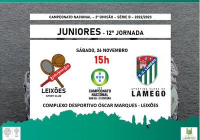 🟢 SC Lamego - Juniores - 12ª Jornada ⚪
