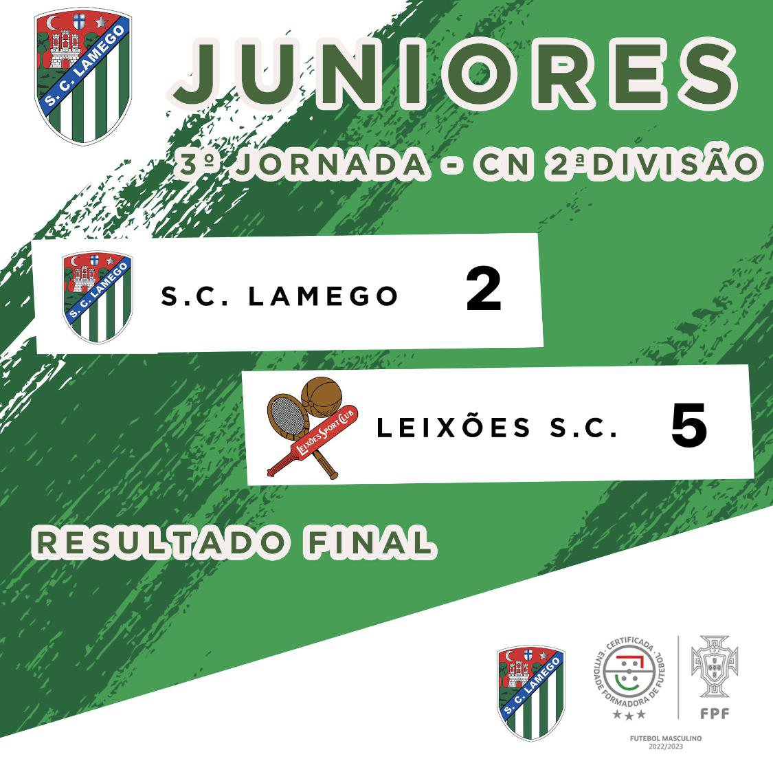 🟢 SC Lamego - Juniores - 3 Jornada ⚪ 