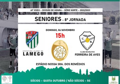 🟢 SC Lamego - Seniores - 8ª Jornada ⚪