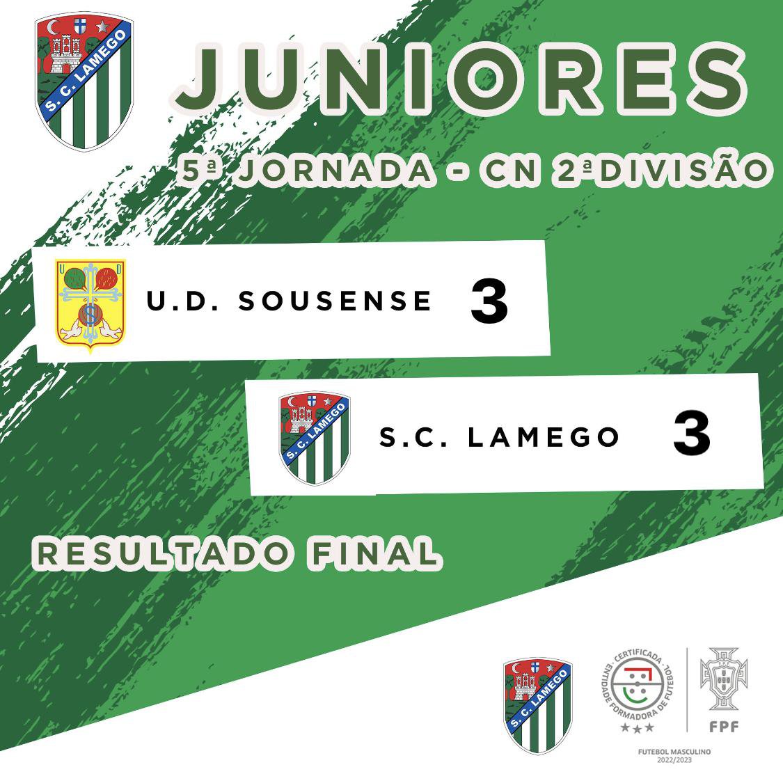 🟢 SC Lamego - Juniores - 5 Jornada ⚪