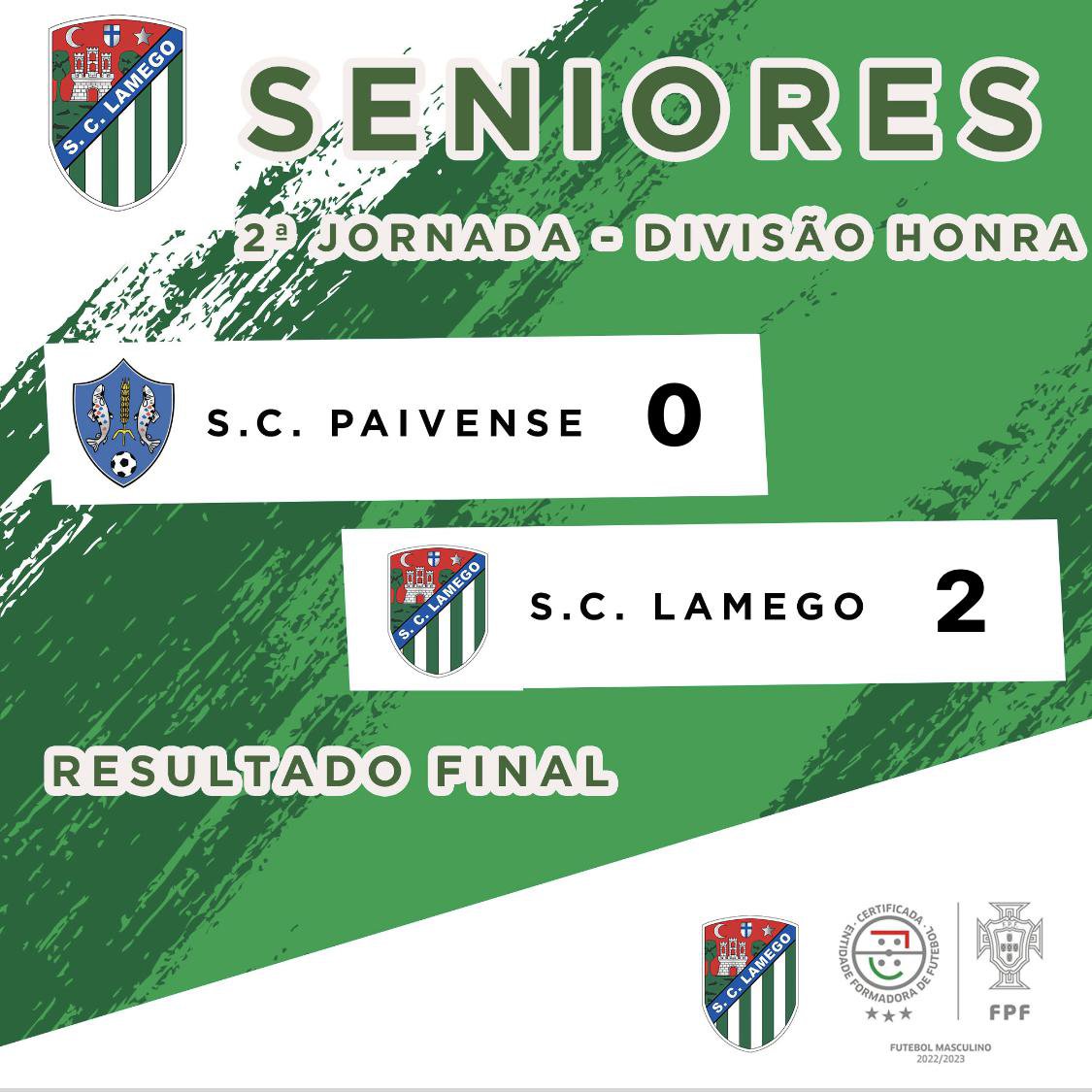 🟢 SC Lamego - Seniores - 2 Jornada ⚪