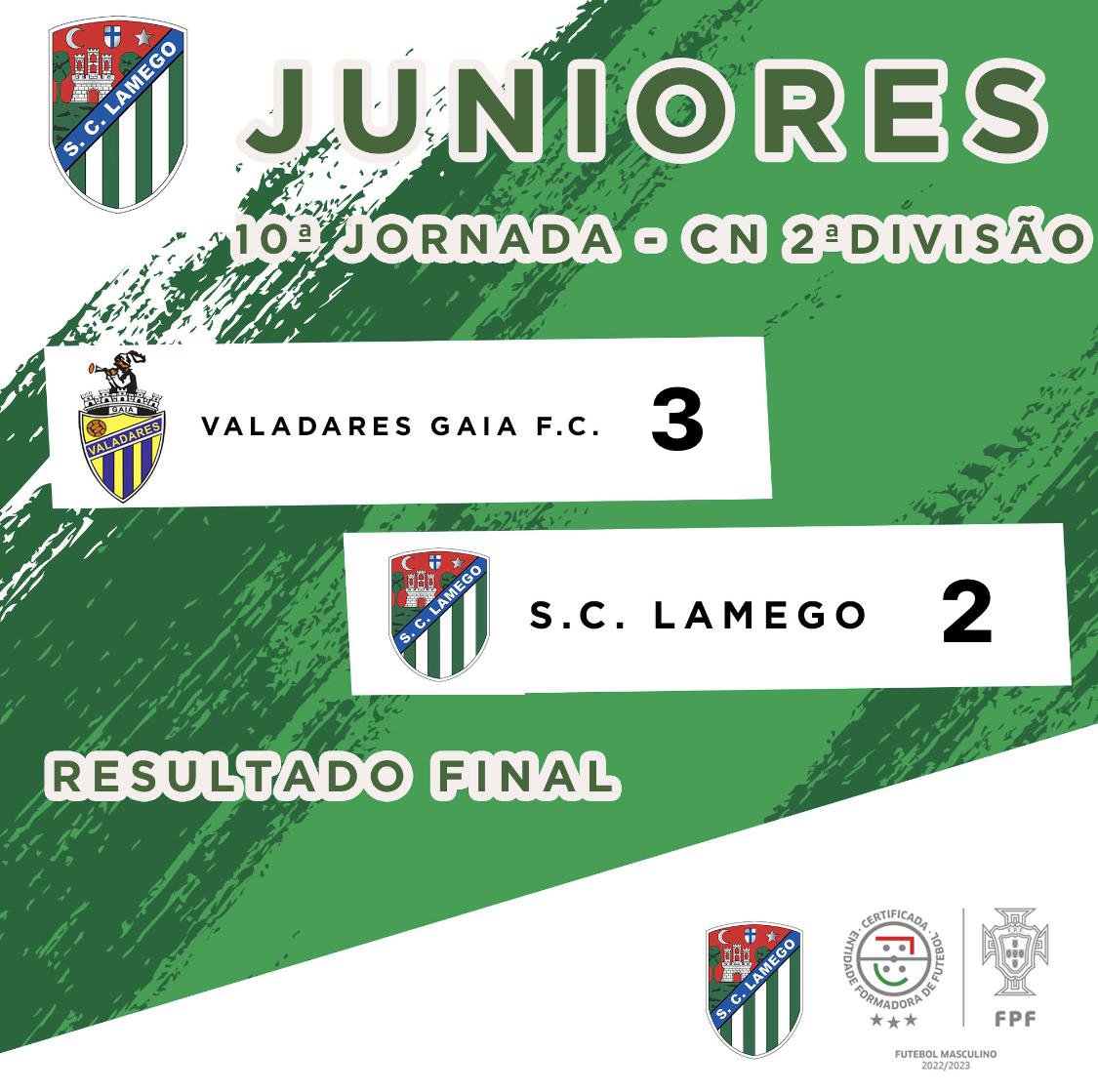 🟢 SC Lamego - Juniores - 10 Jornada ⚪
