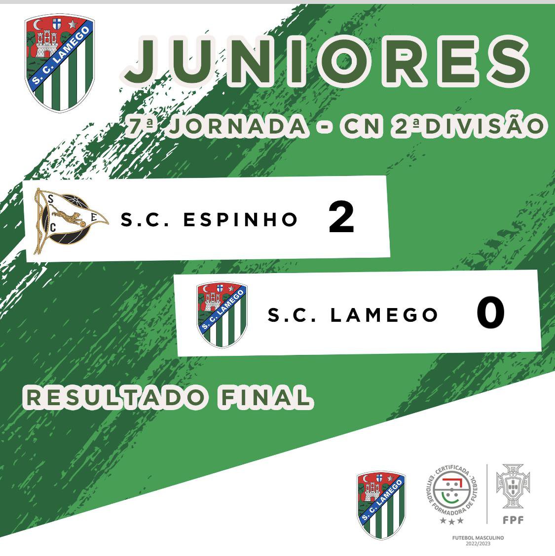 🟢 SC Lamego - Juniores - 7 Jornada ⚪