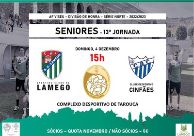🟢 SC Lamego - Seniores - 13º Jornada ⚪