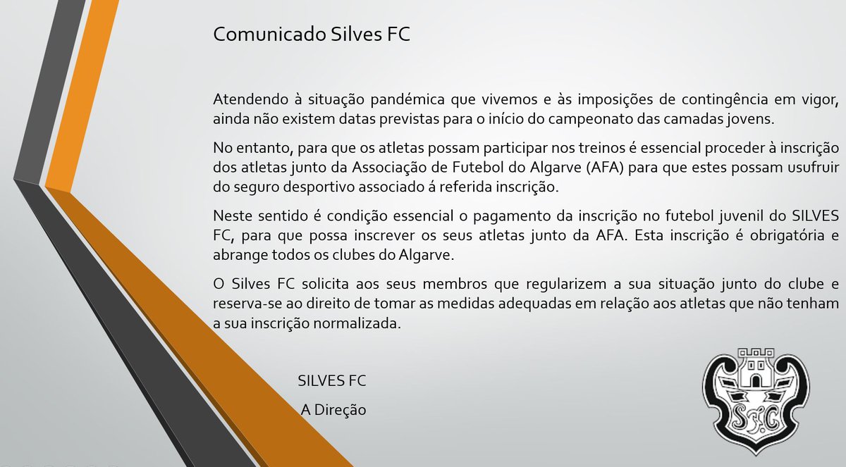 Comunicado  - SilvesFC