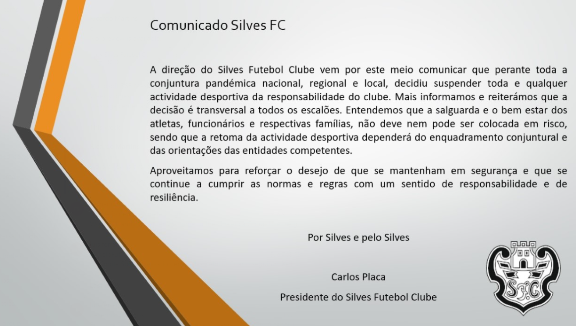 Comunicado  - SilvesFC 11-01-21