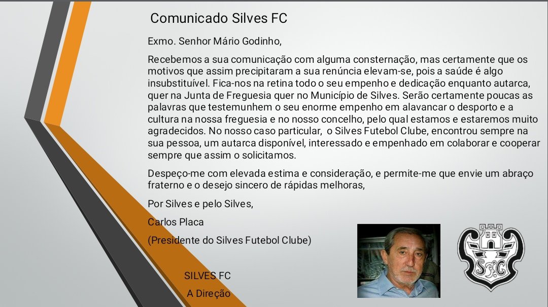 Comunicado Silves FC