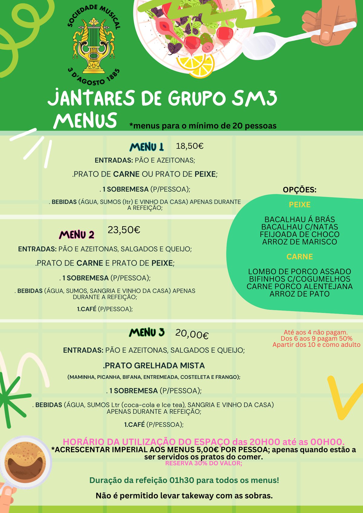 Ementas de Grupo