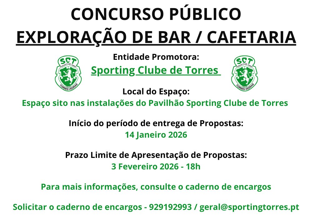 Concurso Público para Exploração do Bar